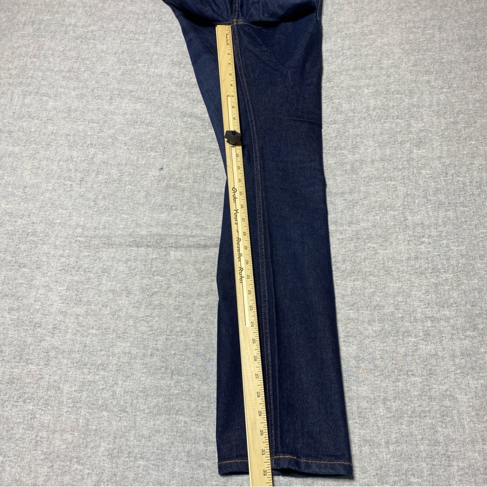 Levis 513 Jeans Mens Tag 32x32 Actual 34x31 Blue Dark Slim Straight Smart Casual - Picture 8 of 13